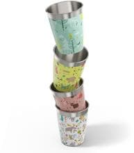 SIGG Kids Cup Becher Set, 4er Set, Wildlife, 0,35 L