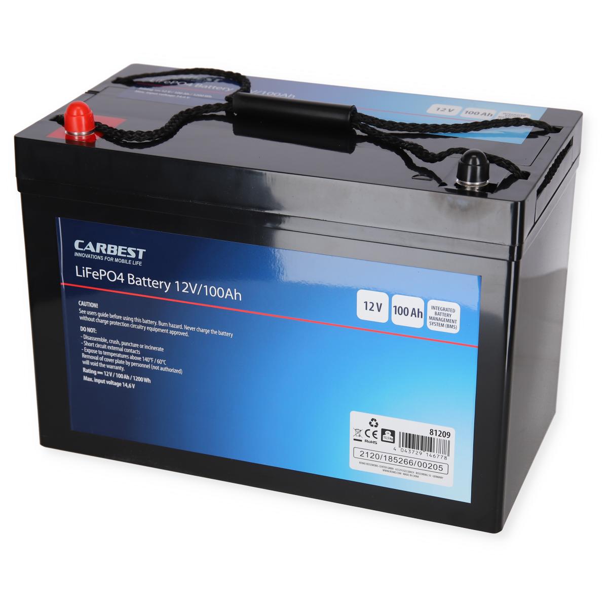 Carbest LiFePO4 Batterie Li100BH6 - Untersitz-Batterie VW T6.1 / T6 / T5, Lithium Batterie, LiFePo4, Elektrik für Wohnmobile, Batterien, Camping-Shop