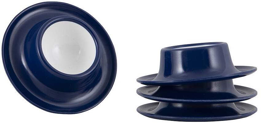 Gimex Solid Line Eierbecherset, 4er Set, blau