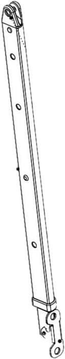 Stützfuß 210 rechts - Fiamma Ersatzteil Nr. 98667-13A - passend zu F40van 210-270cm