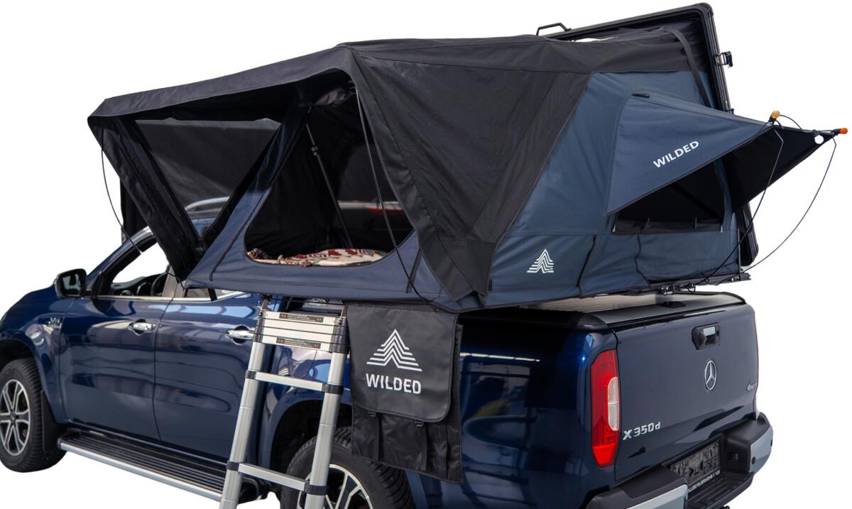 WILDED HORIZON Hybrid Dachzelt, 216x160cm, blau bei Camping Wagner  Campingzubehr