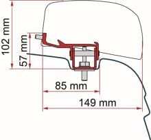 Fiamma F40van Adapter für Nissan NV350, schwarz