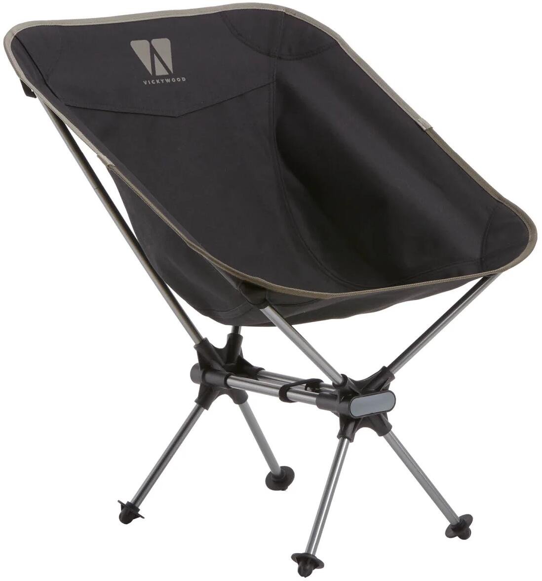 VICKYWOOD Lightweight 2.0 Campingstuhl, schwarz
