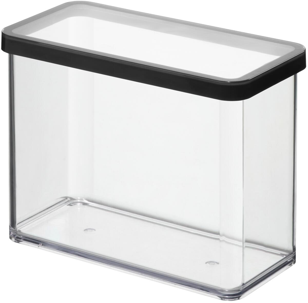 Rotho Loft Premium Vorratsdose, rechteckig, 2,1l, schwarz
