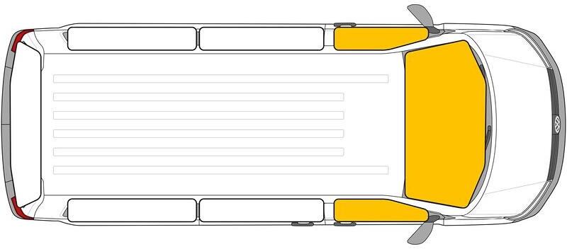 Brunner Cli-Mats - Rideaux Isolants Pour Fourgon T5 - Set De 3 - Argent - Coton - Fixation Ventouses