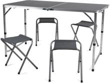 CAMP ACTIVE Picknickset, klappbar, 120x60cm, dunkelgrau