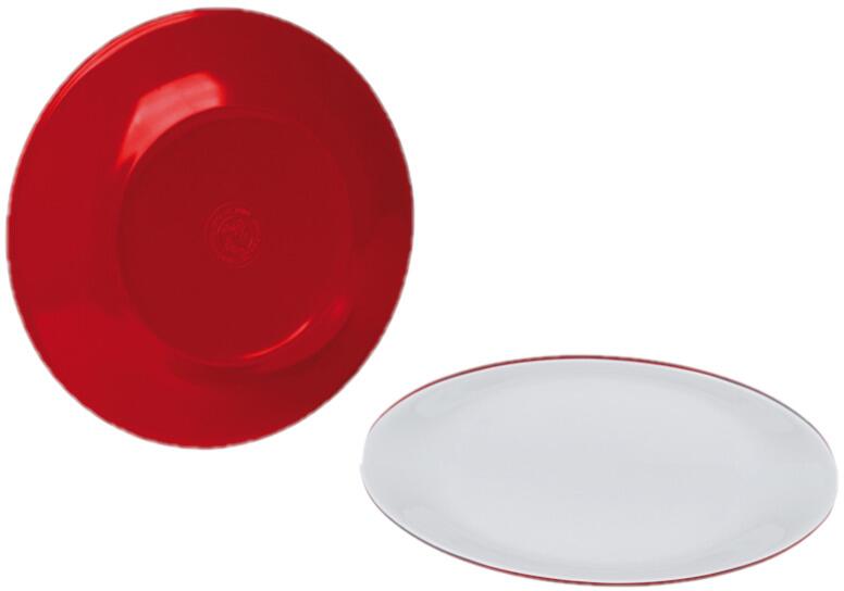 Bo-Camp Frühstücksteller, 4er Set, rot