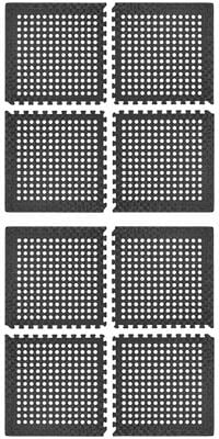 Pro Plus Bodenfliesen, 60x60cm, dunkelgrau, 8er-Pack