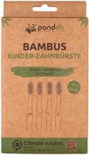 Pandoo Bambus-Kinderzahnbürsten, 4er-Pack