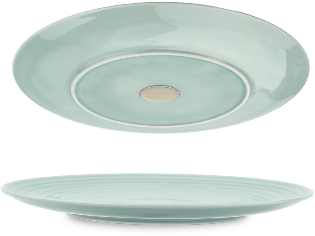 silwy Magnet-Porzellanteller, 26cm, 2er-Set, Cyan