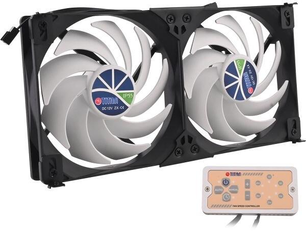 Titan TTC-SC22(B)+ Kühlschrank-Doppellüfter, ø 120 mm