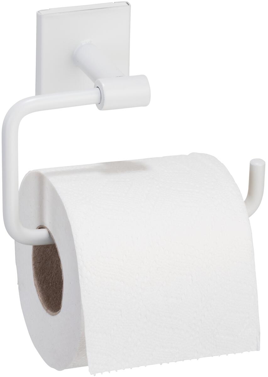 Wenko Turbo-Loc Toilettenpapierhalter Mod. Ovaro White matt, o. Deckel, aus Edelstahl