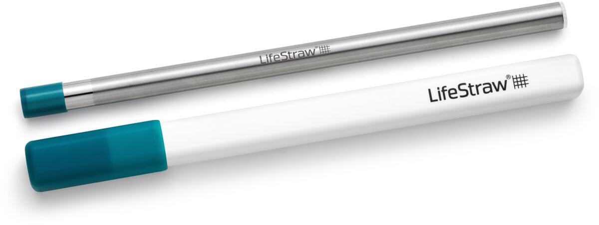 LifeStraw Sip Wasserfilter-Strohhalm, Wiederverwendbarer, Edelstahl, türkis