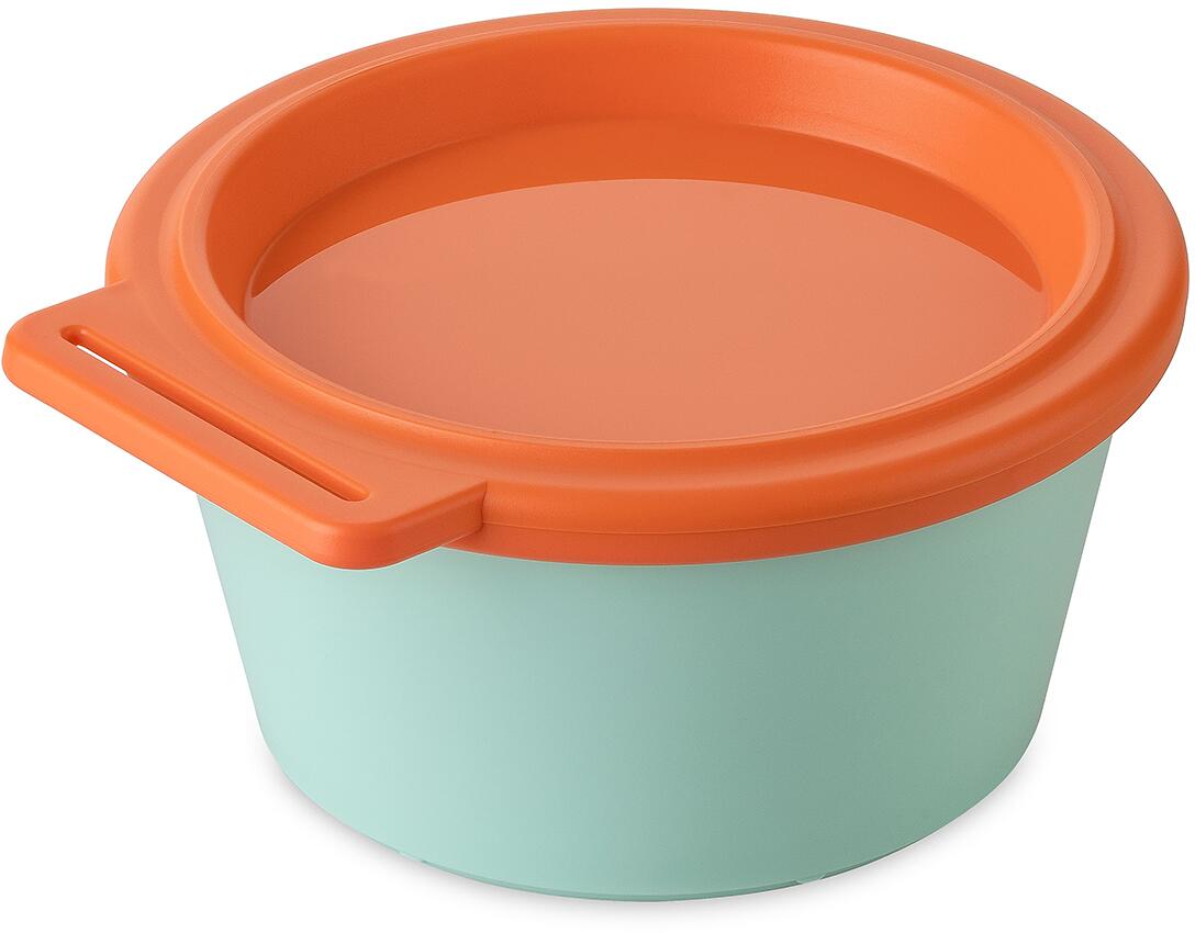 Koziol Nora Box Schale mit Deckel, 250ml, sweet green/strong coral