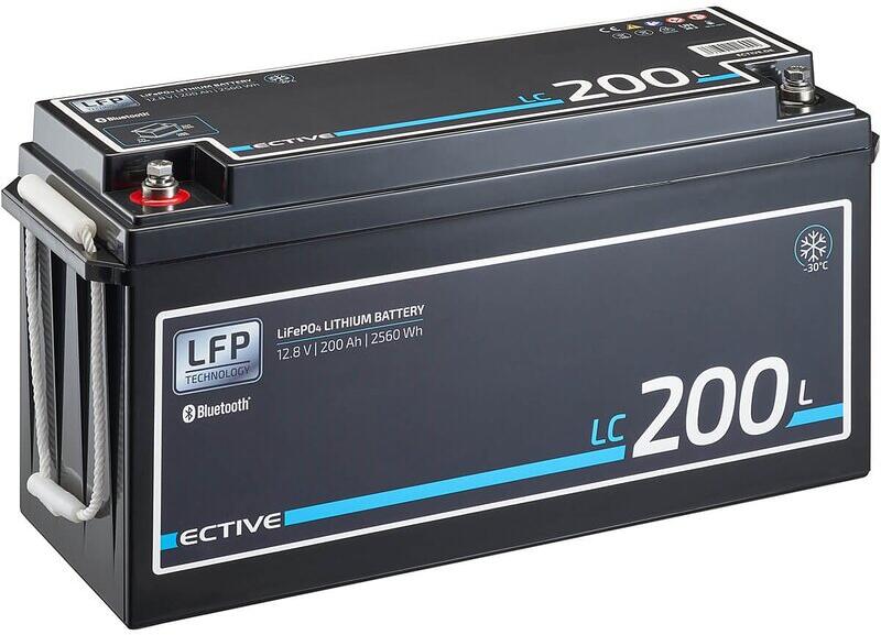 ECTIVE LT 12V LiFePO4 Lithium, LC 200L, Versorgungsbatterie, 200 Ah