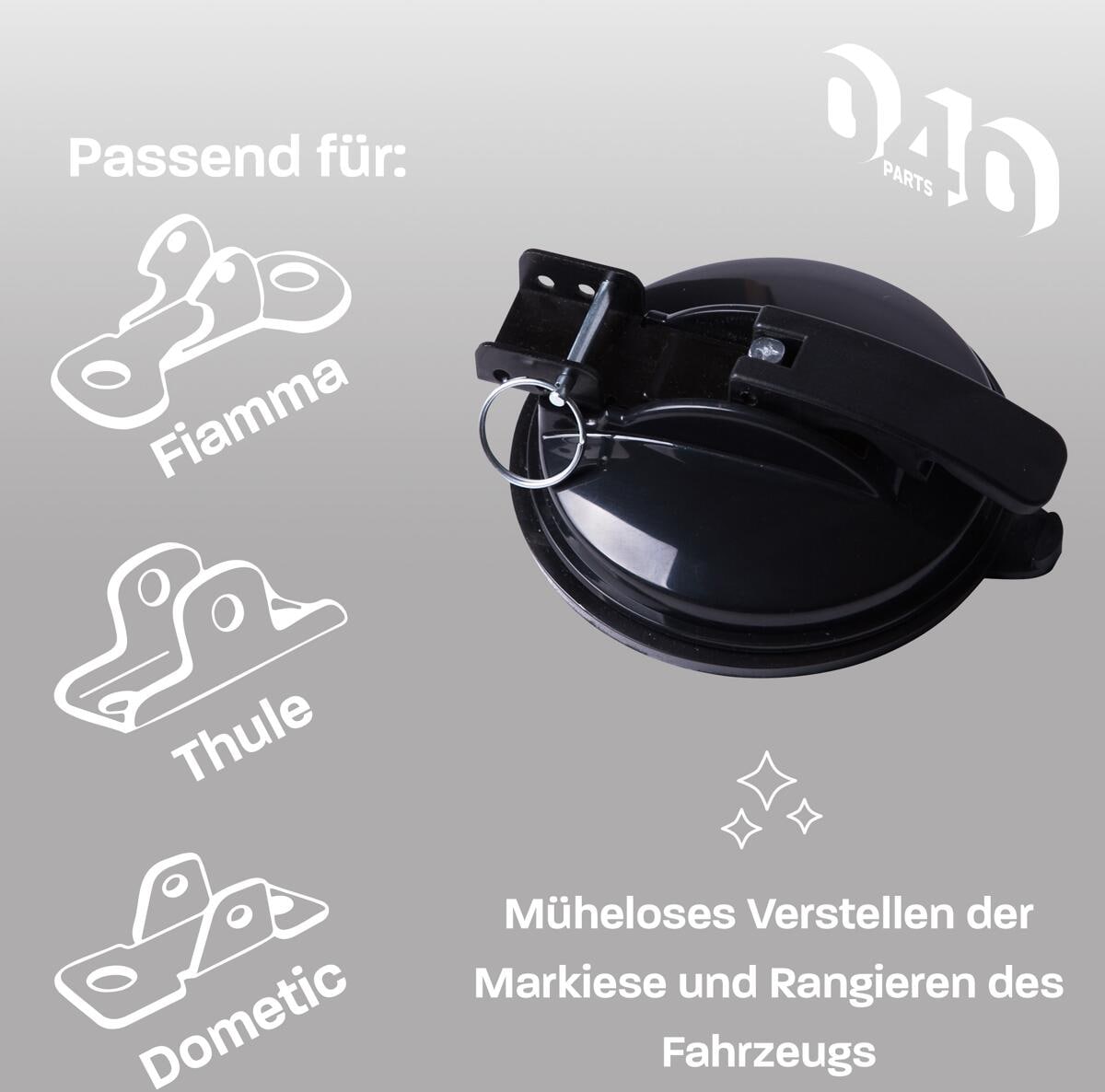 040Parts Markisenhalter Saugnapf, 2er-Set, schwarz bei Camping Wagner ...