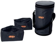 Owney Tour Hundfutter-Tasche, mit 2 Faltnäpfen, anthrazit