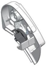 Dometic Alu-Endkappe für PR2500/P600, rechts, weiß