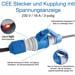 AS-Schwabe Camping CEE-Stecker mit Spannungsanzeige
