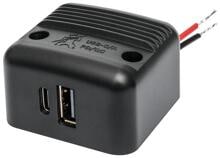 Pro Car Power USB-A/C Aufbausteckdose, 12-24 V, 30 W, schwarz