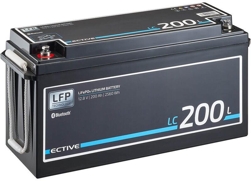 ECTIVE BT 12V LiFePO4 Lithium, LC 200L, Versorgungsbatterie, 200 Ah