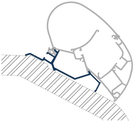 Dometic Perfect Roof 2000/2500 Markisen-Adapter für LMC/TEC, 300cm