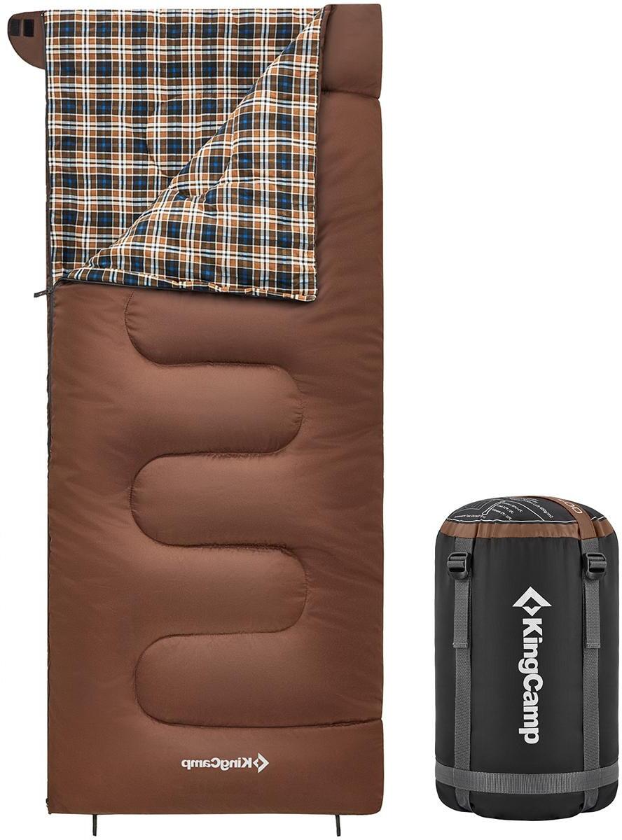 KingCamp Snowflake Deckenschlafsack,190x84cm, 400, rechts, cappuccino