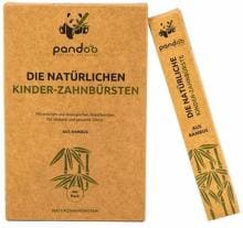 Pandoo Bambus-Kinderzahnbürsten, 4er-Pack