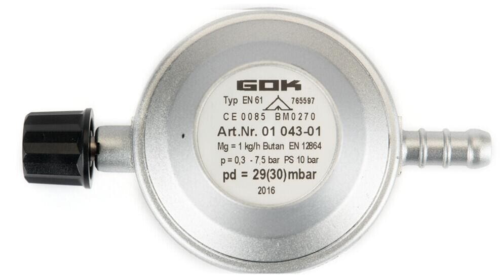 GOK Gasdruckregler, Campingaz Schlauchverbinder, 30mbar