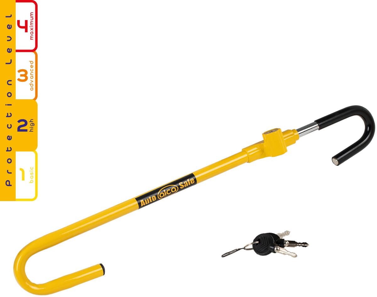 Alca AutoSafe Lenkrad-Pedal-Sperre, 51-73cm, gelb