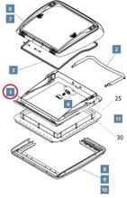 Außenrahmen - Dometic Ersatzteil Nr. 4460004064 - für Mini Heki FL - cremeweiß