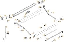 Endkappe links weiß - Dometic Ersatzteil-Nr. 4453000918 - für PW1100