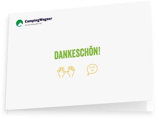 Camping Wagner Geschenkgutschein - Danke - 50 ? per E-Mail zum Selbstdrucken