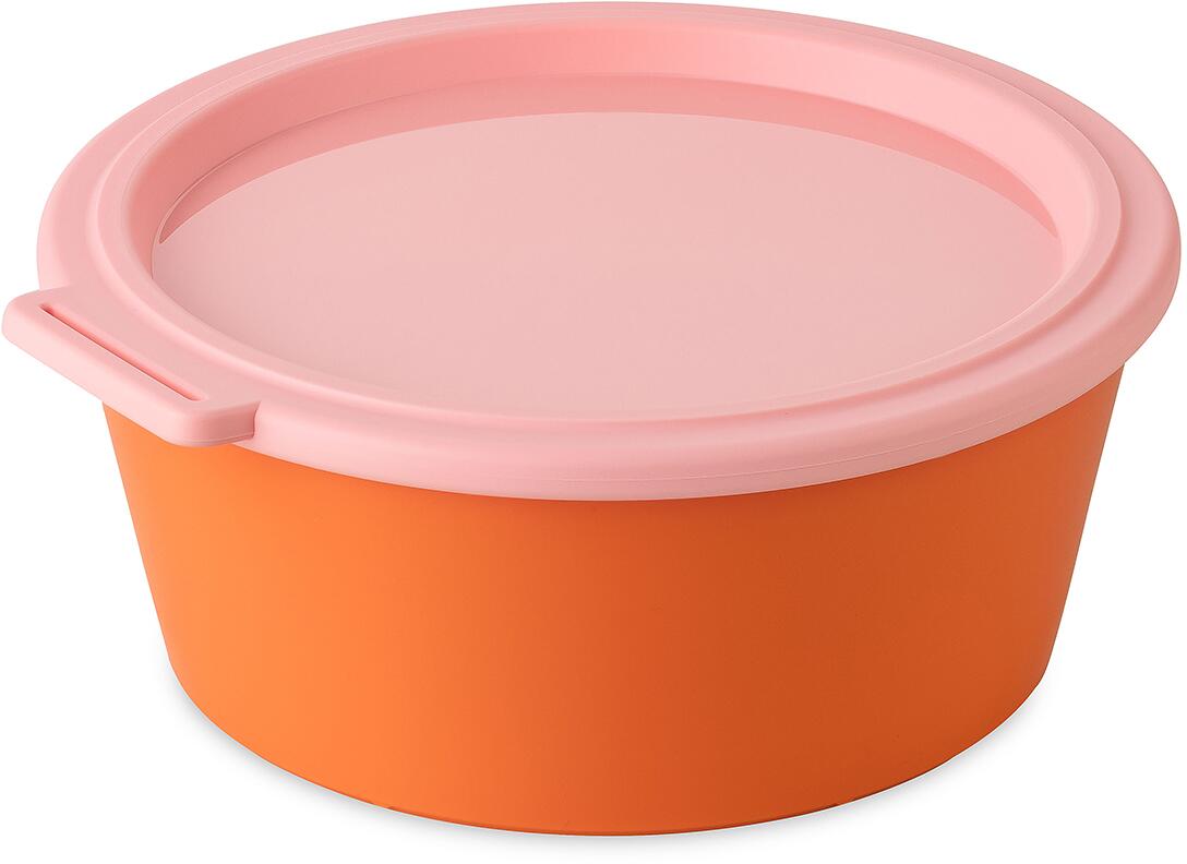 Koziol Nora Box Schale mit Deckel, 1,3l, strong coral/sweet pink