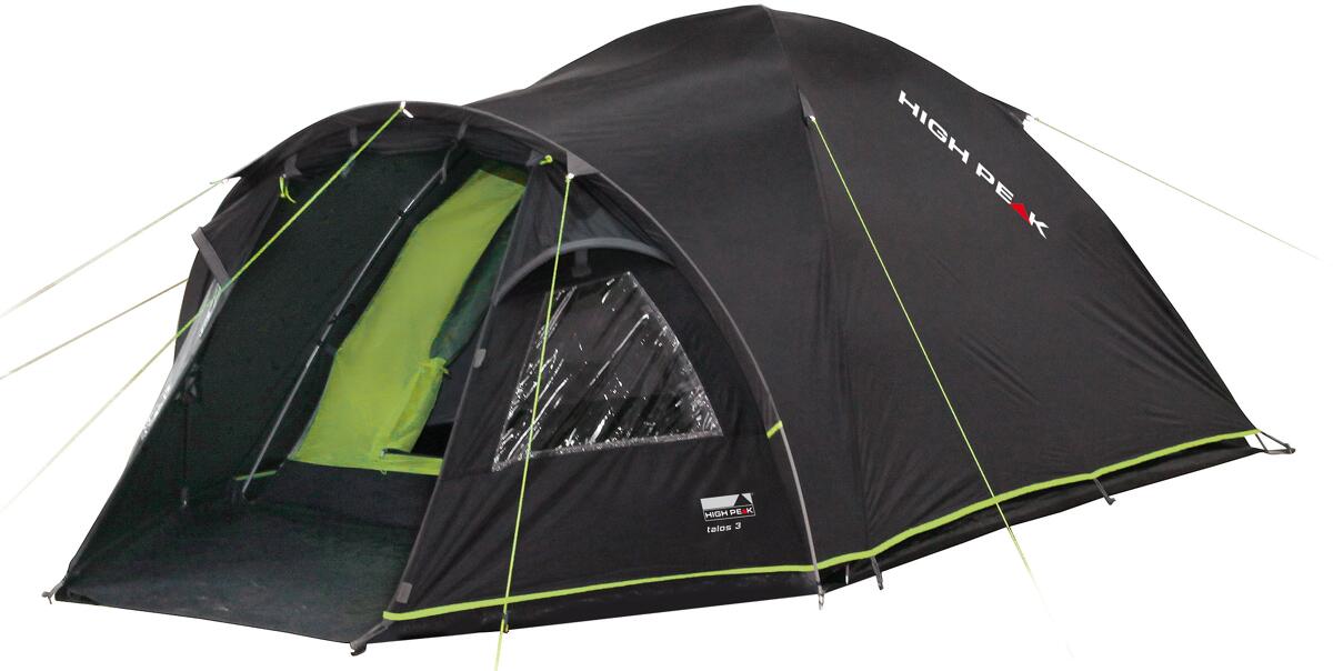 High Peak Talos Kuppelzelt, 4-Personen, 330x240cm, dunkelgrau/grün
