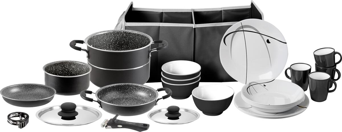 Brunner Mepo Serenade Kochset mit Faltbox, 24-teilig