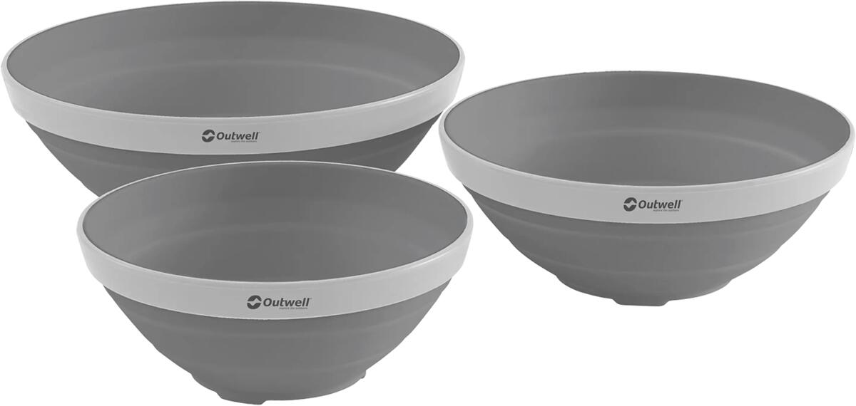 Outwell Collaps Schüsselset, faltbar, 3-teilig, grau
