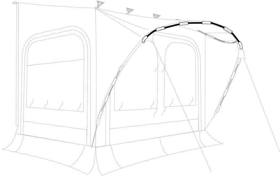 Baldachin-Gestänge, Dachbogen 3,1m Gr. L/XL - Thule Ersatzteil Nr. 1500602881 - passend zu Thule QuickFit