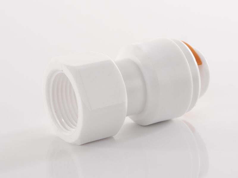 Carbest Verbinder, gerade, Ø12mm, 3/8" IG, weiß/orange