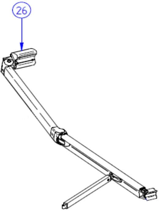Gelenkarm rechts 3m - Thule Ersatzteil Nr. 1500602501 - passend zu Thule Omnistor 9200