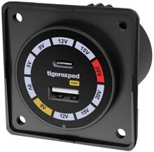 tigerxped Convertiger 100 USB-C / USB-A Buck-Boost Ladegerät, 110W (für Berker), Kunststoff, schwarz