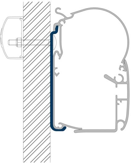 Dometic Perfect Wall (1100/1500) Flachadapter, 5x40cm