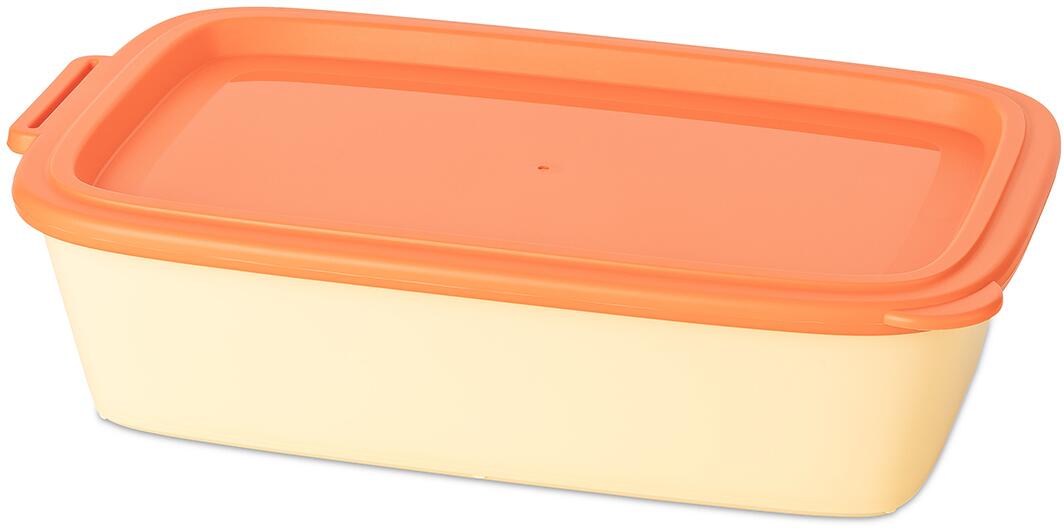 Koziol Nora Box Schale mit Deckel, 1,4l, sweet yellow/strong coral