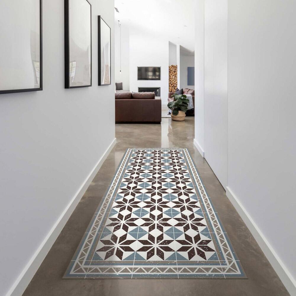 Contento Matteo Bodenmatte, 50x120cm, Fliesen blau bei Camping Wagner