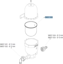 Winkelanschluss 10mm - Fiamma Ersatzteil Nr. 98657-002 - für A20-Pumpe