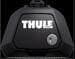 Thule Evo Raised Rail Dachträger, 4er-Pack, schwarz