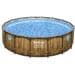 Bestway Power Steel Swim Vista Pool Komplett-Set, inkl. Filterpumpe, rund, Holzoptik, Ø488x122cm
