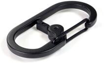 Origin Outdoors Locked Zubehörkarabiner, D-Form, schwarz