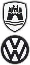 VW Collection VW Softmagnet 2er-Set, VW Logo & Wolfsburg Wappen