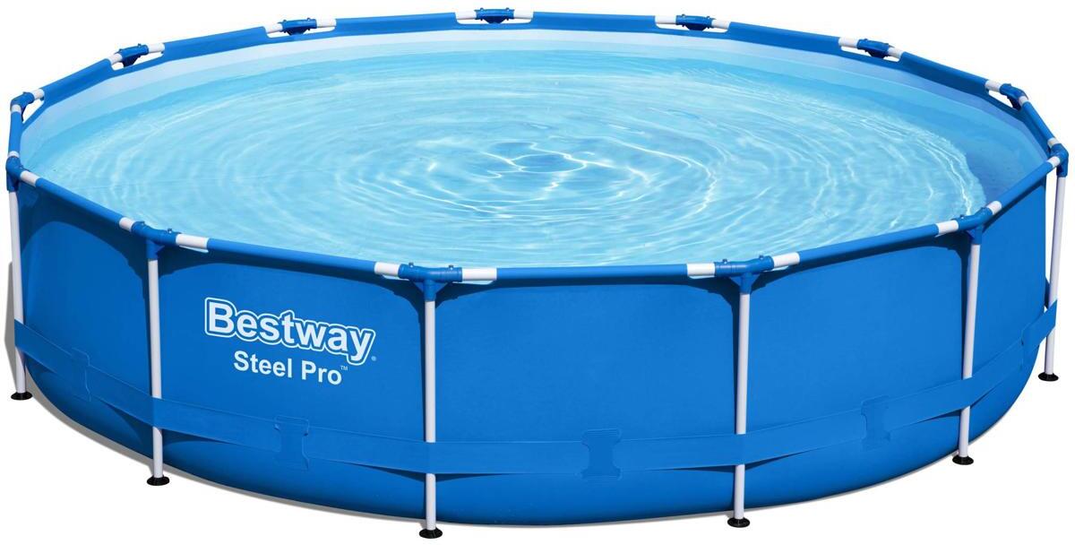 Bestway Steel Pro Frame Pool, rund, inkl. Filterpumpe, blau, Ø396x84cm